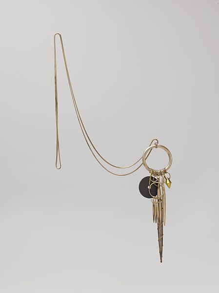 "Reflections of St. Mary's" Necklace, Rachelle Thiewes (American, born Otowanna, Minnesota, 1952), Silver, 18K gold, and slate 