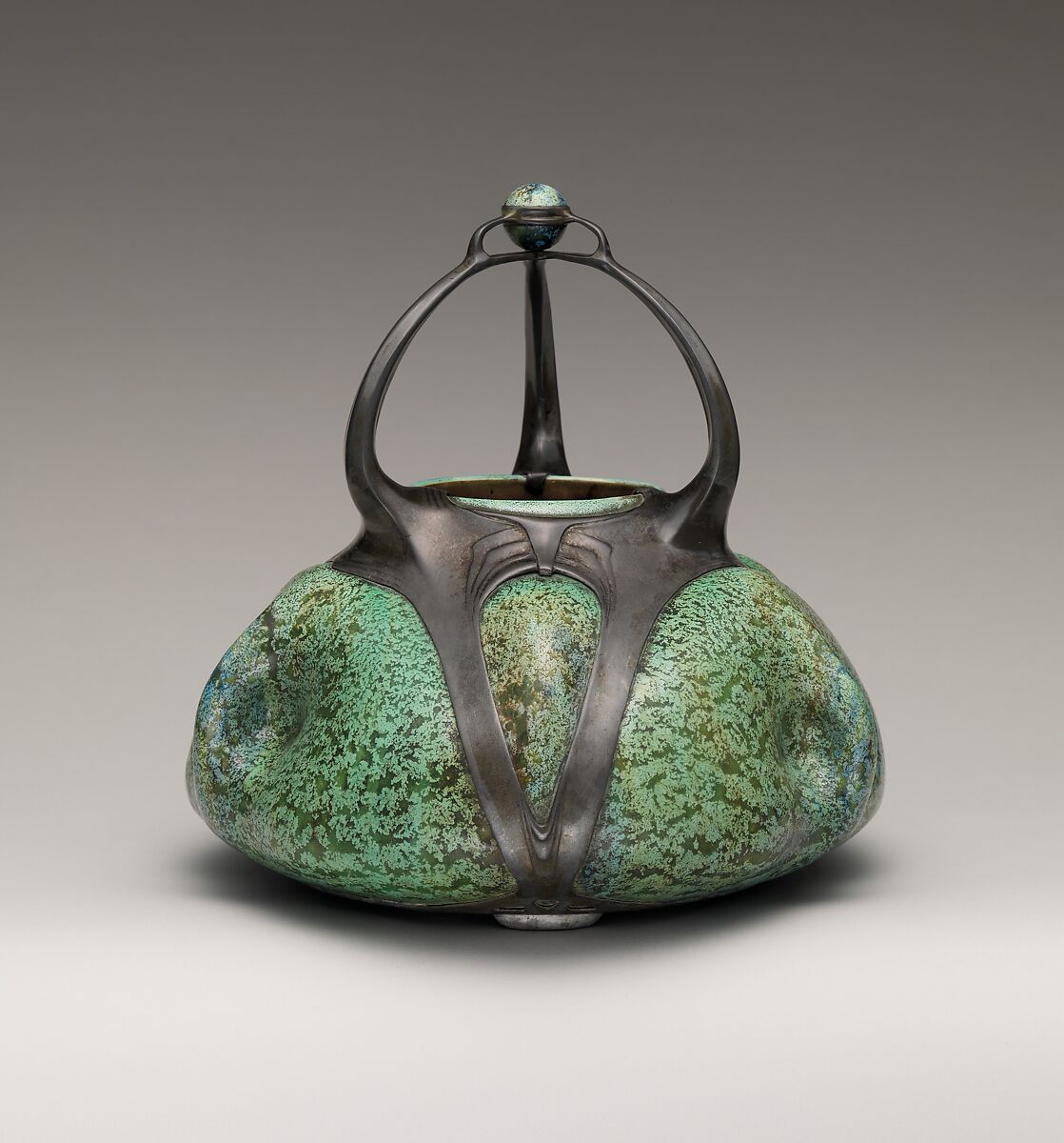 Model No. 992, Walter Scherf (German, Grünewald 1875–1909 Nuremberg), Stoneware, pewter 