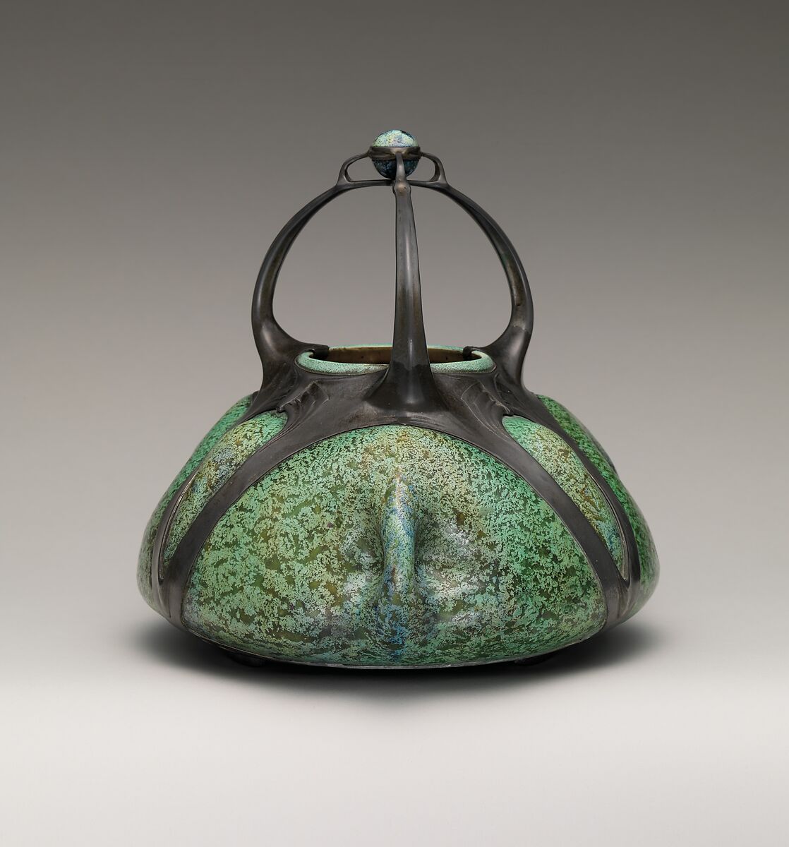 Model No. 992, Walter Scherf (German, Grünewald 1875–1909 Nuremberg), Stoneware, pewter