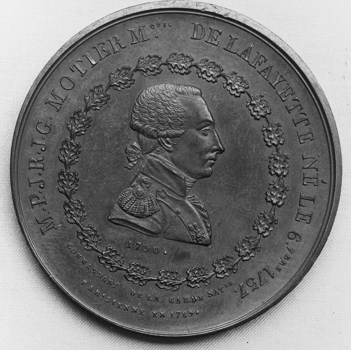 Medal of the Marquis de Lafayette, Probably Pierre Antoine Montagny, Bronze