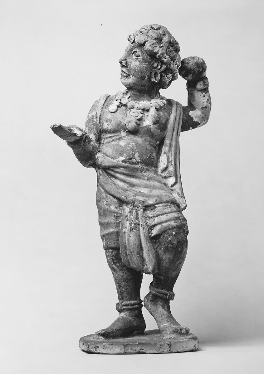 Foreign dancer, Earthenware with pigment, China 
