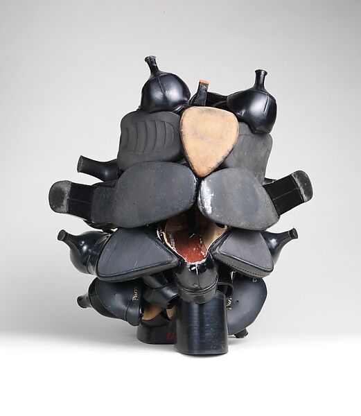 Shine, Willie Cole (American, born Newark, New Jersey, 1955), Shoes, steel wire, monofilament line, washers, and screws