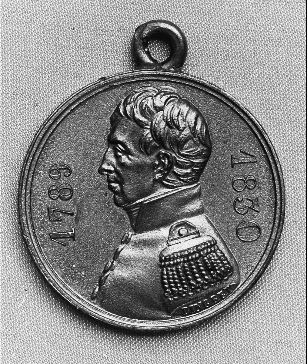 Medal of the Marquis de Lafayette, Joseph Arnold Pingret (Belgian, Brussels 1798–1862 Paris), Gilt silver