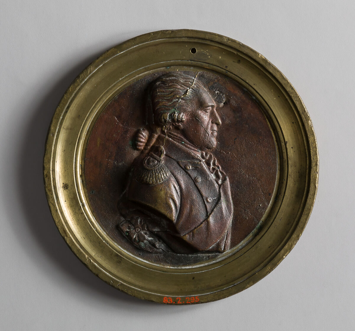 Medallion of the Marquis de Lafayette, Brass 