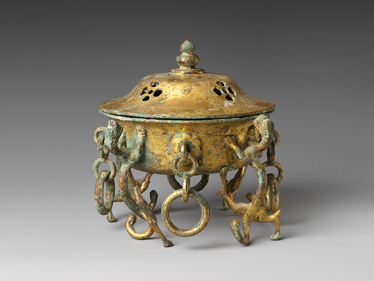 Incense burner, Gilt bronze, China