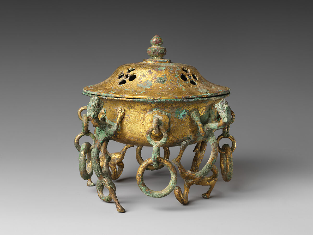 Incense burner, Gilt bronze, China