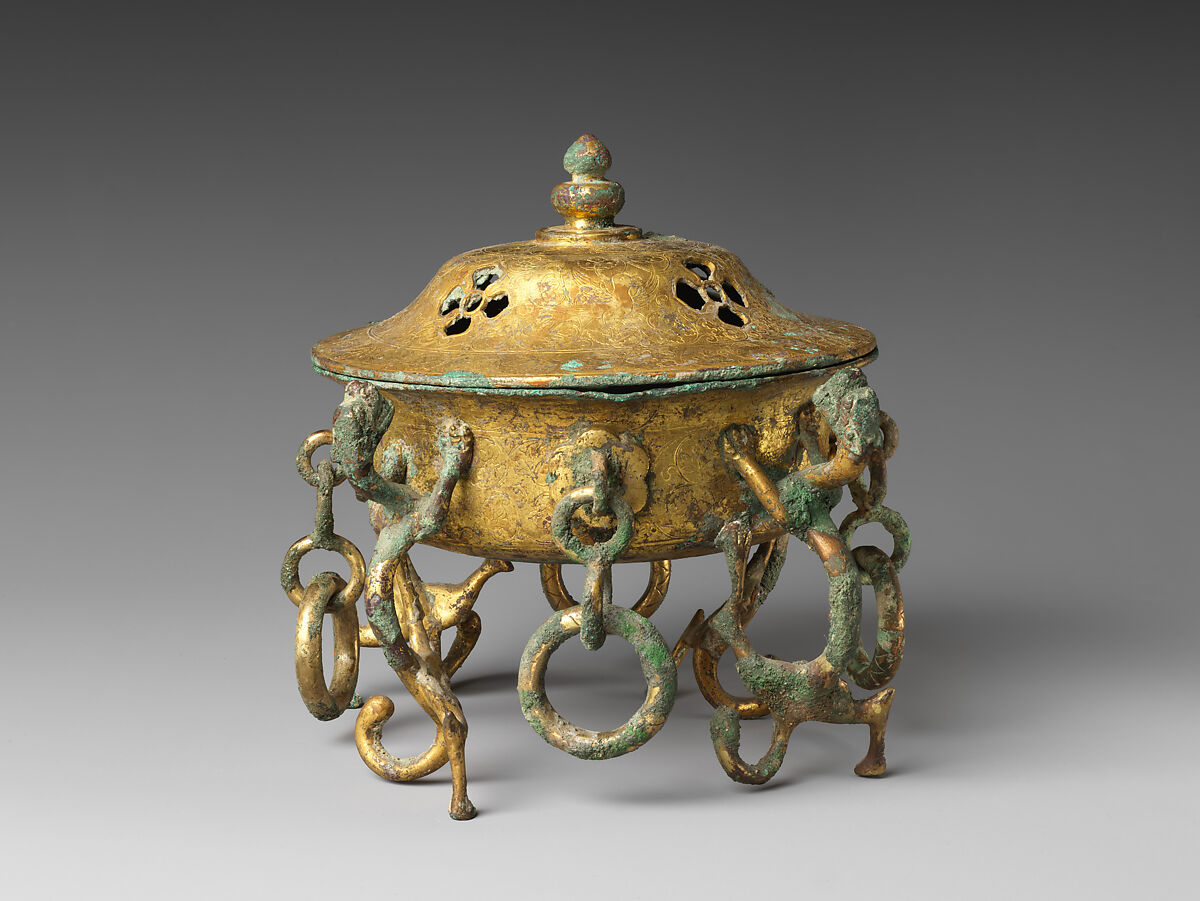 Incense burner, Gilt bronze, China