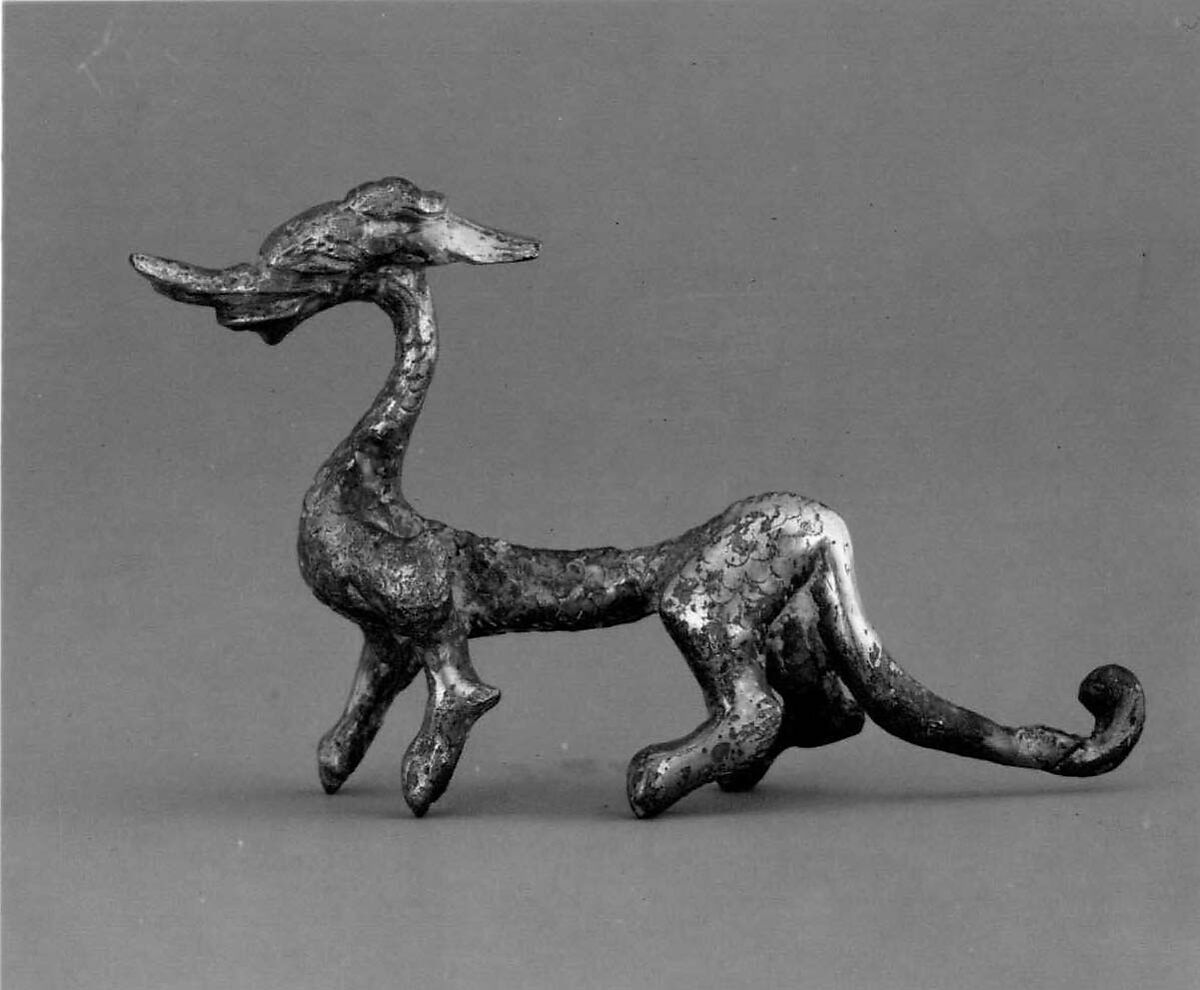 Dragon, Gilt bronze, China 
