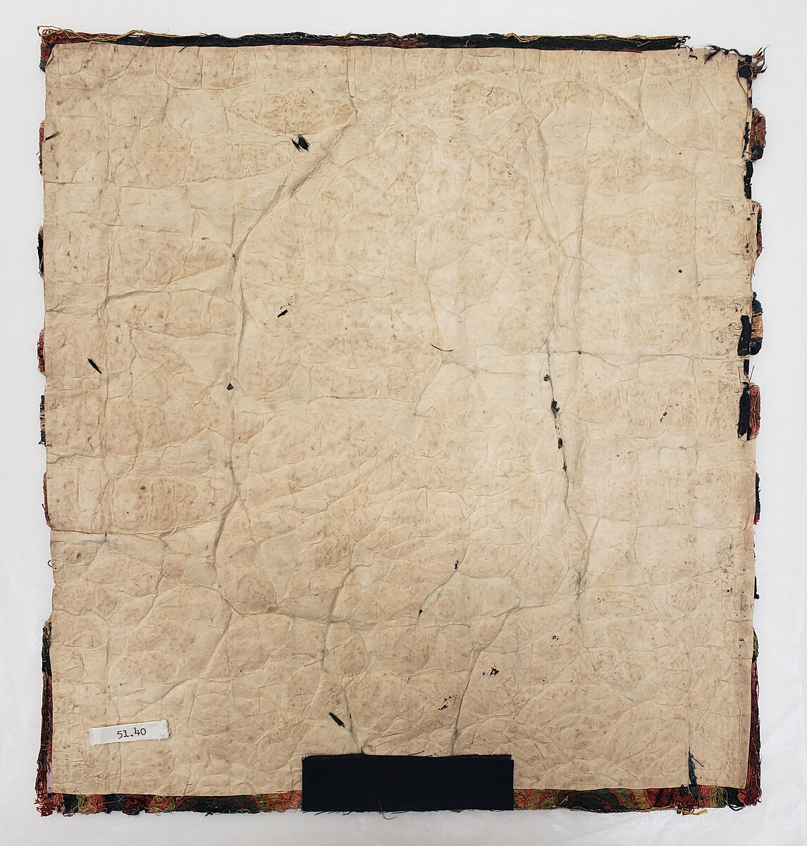 Rank badge with a pair of tiger-leopards, Silk and metallic thread embroidery on silk satin damask, Korea