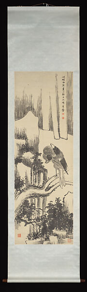 Eagle, Gao Yong (Chinese, 1850–1921), Hanging scroll; ink on paper, China