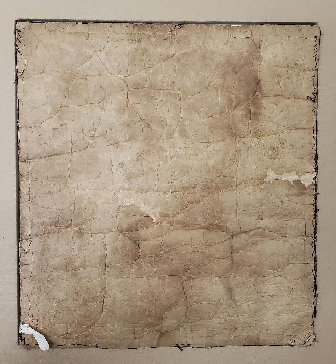 Rank badge with a crane (one of a pair), Silk, metallic thread, Korea