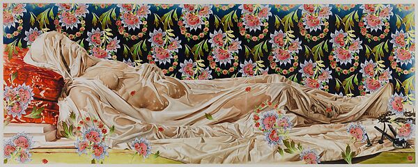 The Veiled Christ (study), Kehinde Wiley (American, born 1977), Oil wash on paper 