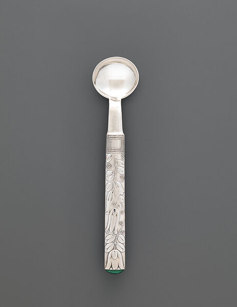 Flatware set, Carl Otto Czeschka (Austrian, Vienna 1878–1960 Hamburg), Silver and malachite
