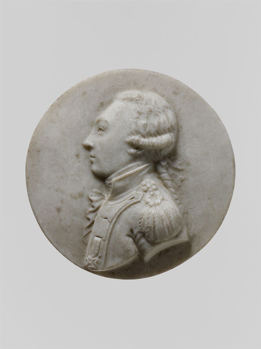 Medallion of the Marquis de Lafayette, Porcelain, French 