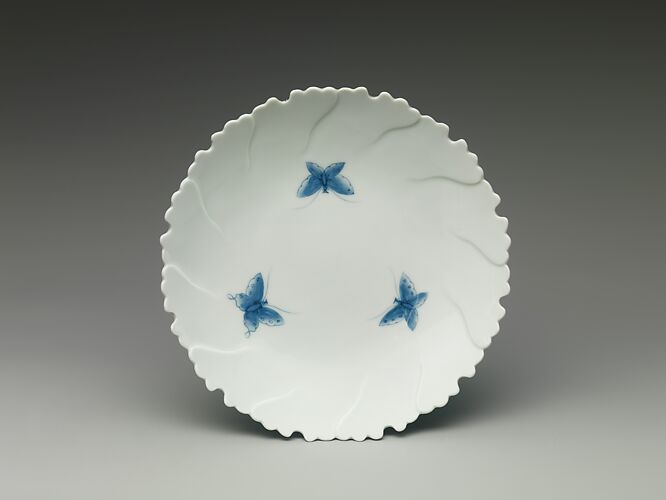Peony-Shaped Dish with Butterflies