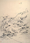 Sketches of Shatian, Huang Binhong (Chinese, 1865–1955), Album of twelve leaves; ink on paper, China