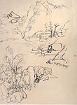 Sketches of Shatian, Huang Binhong (Chinese, 1865–1955), Album of twelve leaves; ink on paper, China