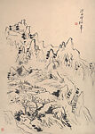 Sketches of Shatian, Huang Binhong (Chinese, 1865–1955), Album of twelve leaves; ink on paper, China