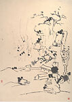 Sketches of Shatian, Huang Binhong (Chinese, 1865–1955), Album of twelve leaves; ink on paper, China