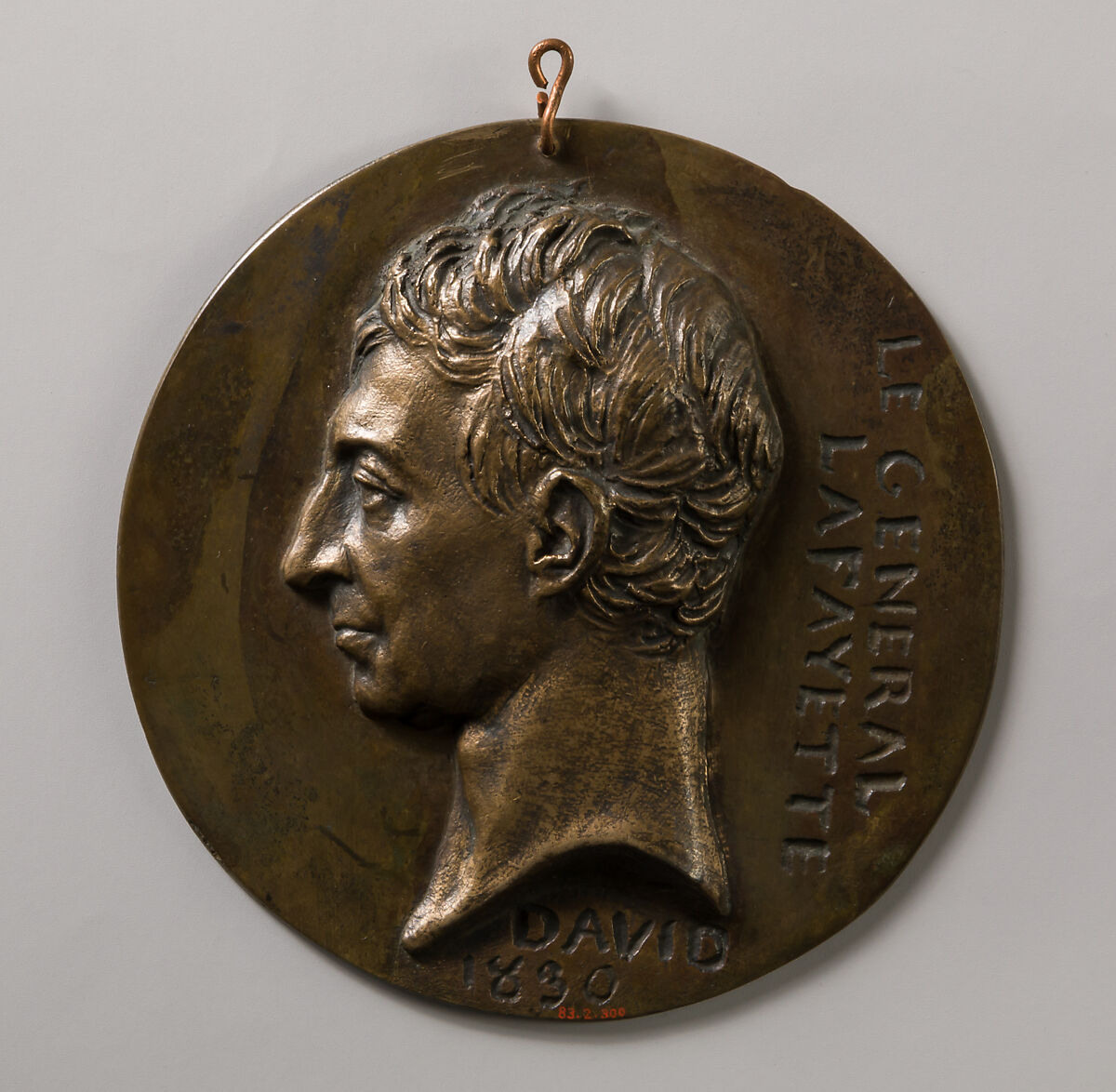 Medallion of the Marquis de Lafayette, Pierre Jean David d&#39;Angers (French, Angers 1788–1856 Paris), Bronze 