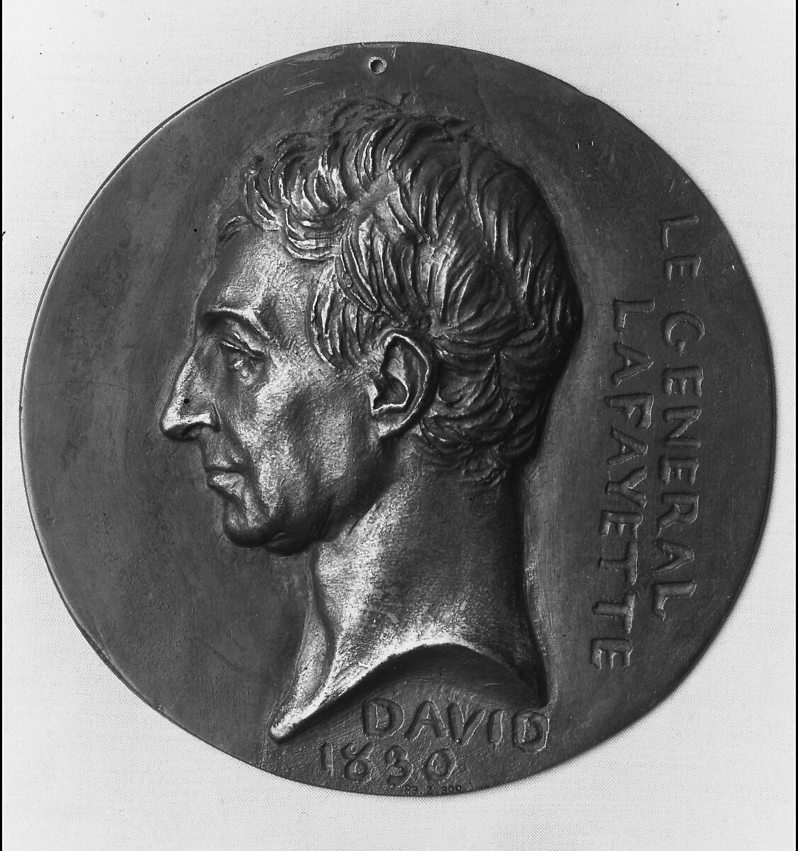 Medallion of the Marquis de Lafayette, Pierre Jean David d'Angers (French, Angers 1788–1856 Paris), Bronze