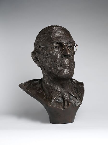 Portrait Bust of Philippe de Montebello, Angela Conner (British, born 1935), Bronze, ed. 1/8