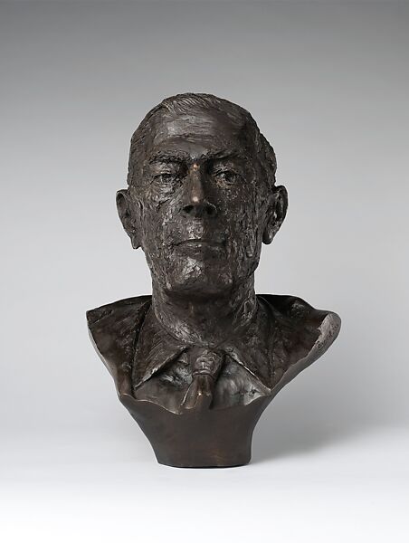 Portrait Bust of Philippe de Montebello, Angela Conner (British, born 1935), Bronze, ed. 1/8