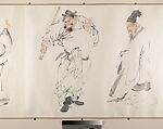 Figures, Xu Cao (Chinese, 1910–1970), Handscroll; ink and color on paper, China