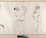 Figures, Xu Cao (Chinese, 1910–1970), Handscroll; ink and color on paper, China