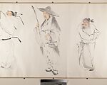 Figures, Xu Cao (Chinese, 1910–1970), Handscroll; ink and color on paper, China