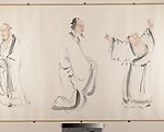 Figures, Xu Cao (Chinese, 1910–1970), Handscroll; ink and color on paper, China