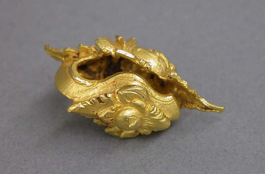Ear Ornament with Demon's Head Motif, Gold, Indonesia (Java)