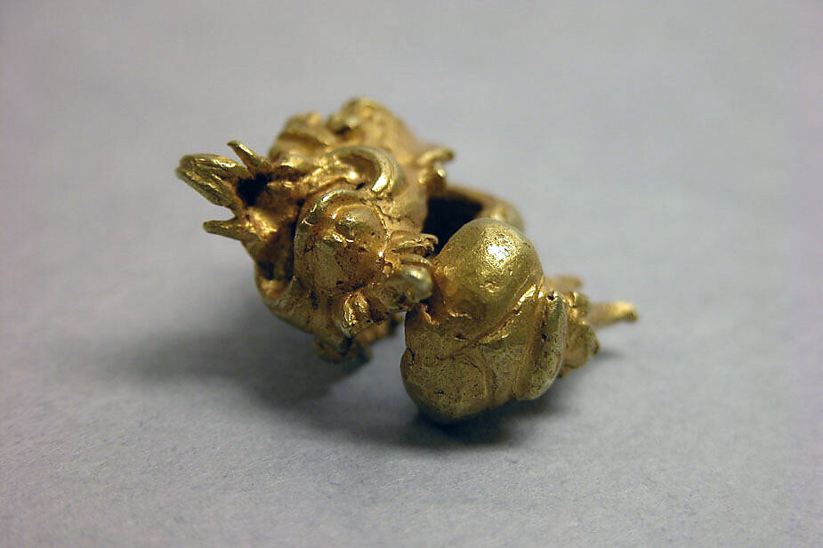 Ear Ornament with Makara Motif, Gold, Indonesia (Java) 