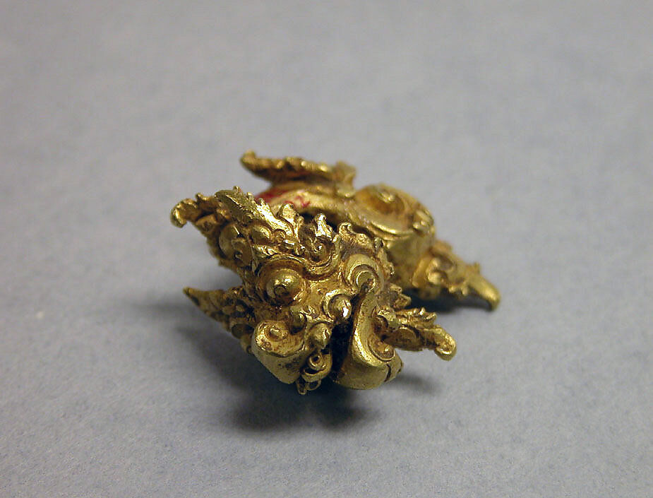 Ear Ornament with Makara Motif, Gold, Indonesia (Java) 