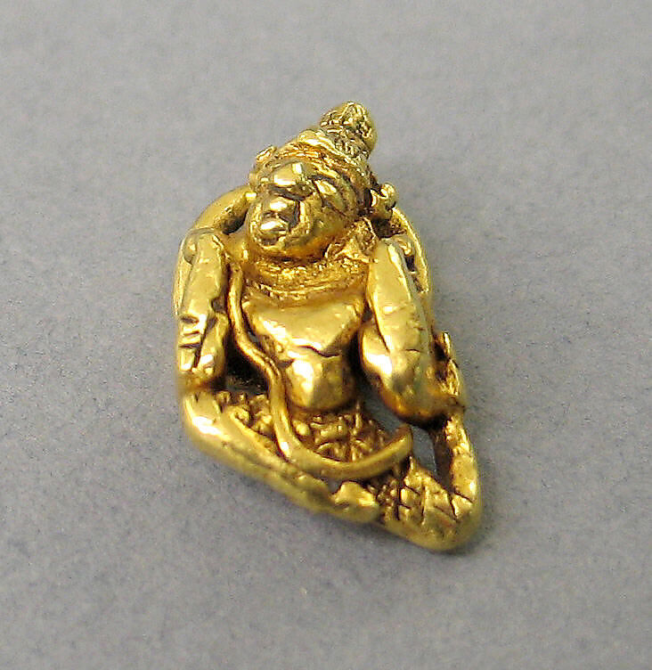 Ear Ornament in the Shape of an Aspara, Gold, Indonesia (Java) 