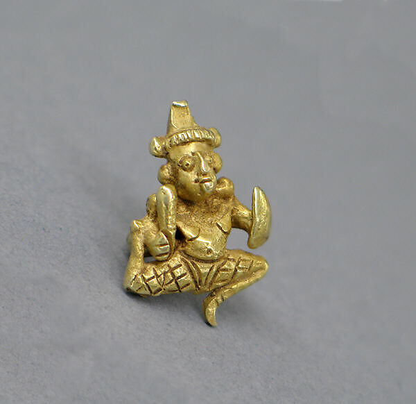 Ear Ornament with Image of Visnu, Gold, Indonesia (Java) 