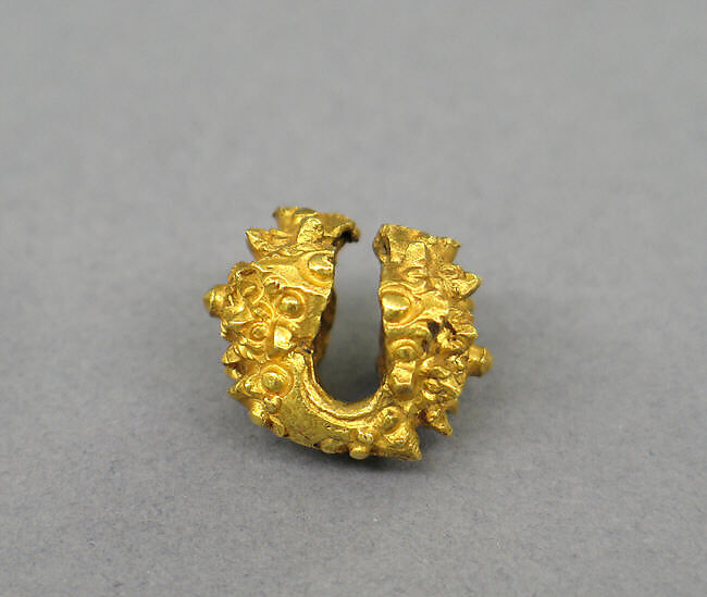 Pair of Ear Clips with Foliate Design, Gold, Indonesia (Java)