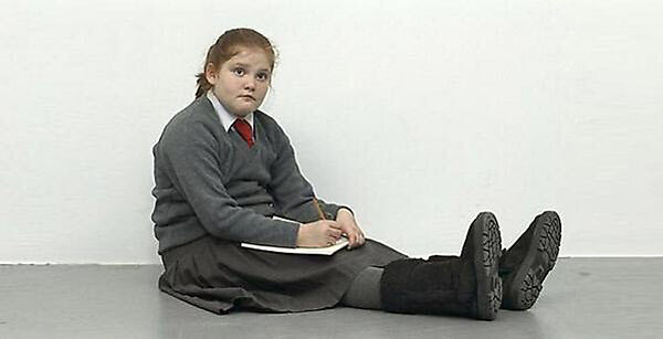 I See a Woman Crying (The Weeping Woman), Rineke Dijkstra (Dutch, born Sittard, 1959), Three-channel digital video, color, sound, 12 min.