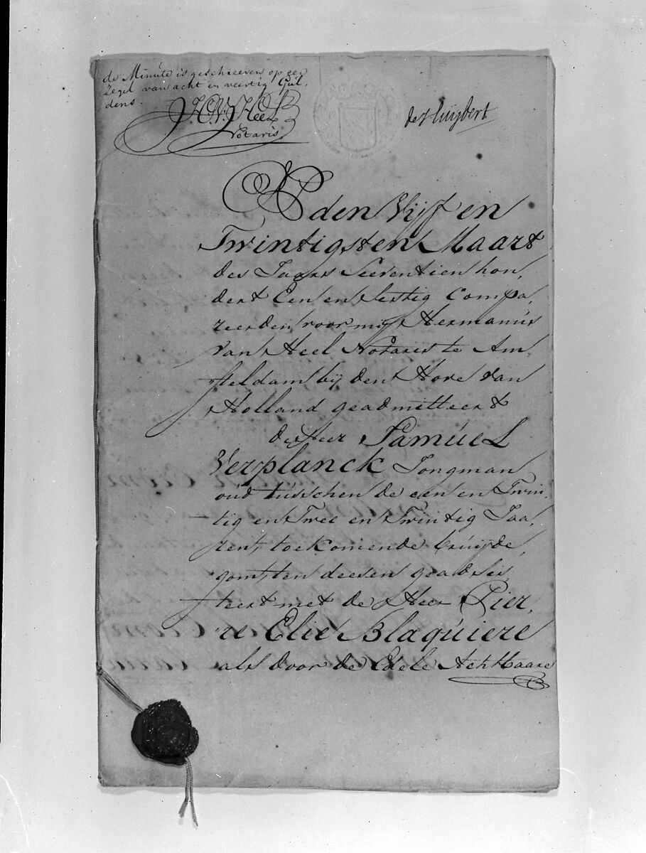 Marriage Contract, Paper, Dutch 