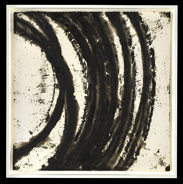 A Drawing in Five Parts, Richard Serra (American, San Francisco, California 1938–2024 Orient, New York), Black paint stick on handmade paper