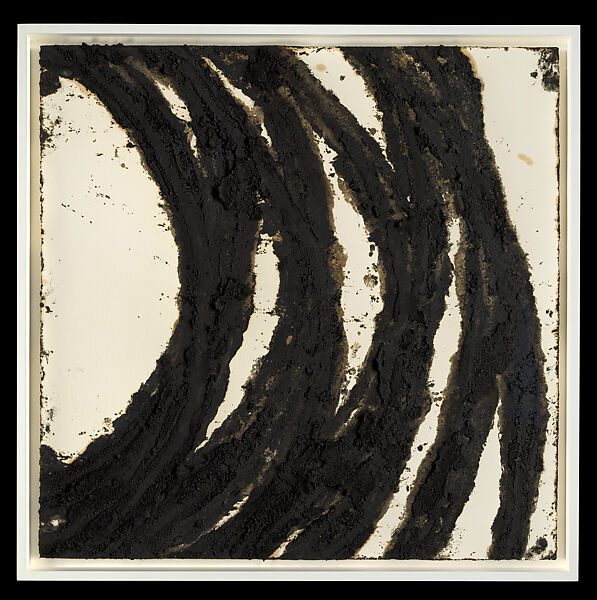 A Drawing in Five Parts, Richard Serra (American, San Francisco, California 1938–2024 Orient, New York), Black paint stick on handmade paper