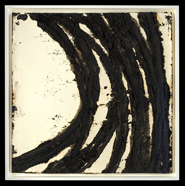 A Drawing in Five Parts, Richard Serra (American, San Francisco, California 1938–2024 Orient, New York), Black paint stick on handmade paper