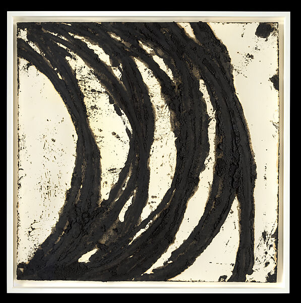 A Drawing in Five Parts, Richard Serra (American, San Francisco, California 1938–2024 Orient, New York), Black paint stick on handmade paper