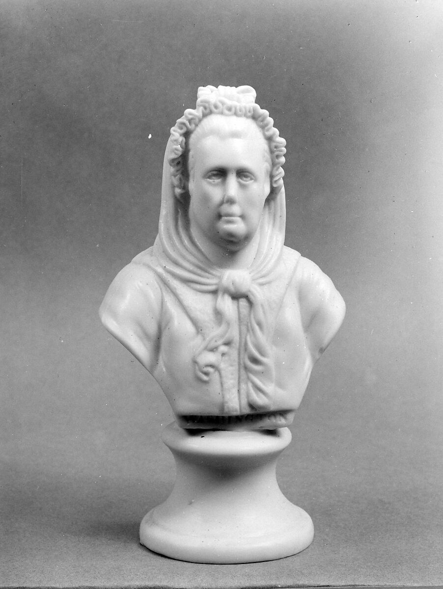 Bust of Mary Washington, Parian porcelain, American 