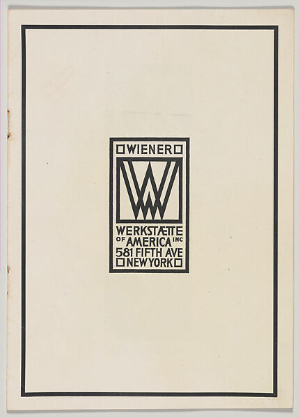 Modern Interiors Designed and Executed by the Wiener Werkstaette, Joseph Urban (American (born Austria), Vienna 1872–1933 New York), Color lithograph (cover); photomechanical print (four bifolios); photomechancial print (one bookplate)
