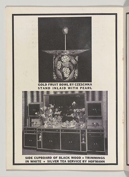 Modern Interiors Designed and Executed by the Wiener Werkstaette, Joseph Urban (American (born Austria), Vienna 1872–1933 New York), Color lithograph (cover); photomechanical print (four bifolios); photomechancial print (one bookplate)