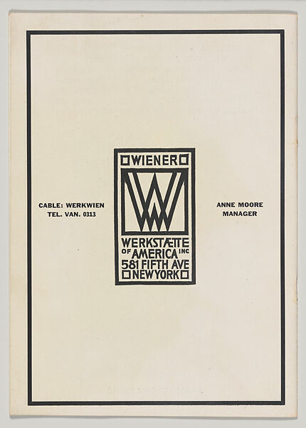 Modern Interiors Designed and Executed by the Wiener Werkstaette, Joseph Urban (American (born Austria), Vienna 1872–1933 New York), Color lithograph (cover); photomechanical print (four bifolios); photomechancial print (one bookplate)