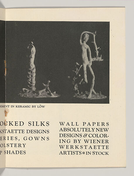 Joseph Urban Announces the arrival of new Artcraft work from the Artists of Vienna Modern Interiors, Joseph Urban (American (born Austria), Vienna 1872–1933 New York), Color lithograph (cover); photomechanical print (three bifolios)
