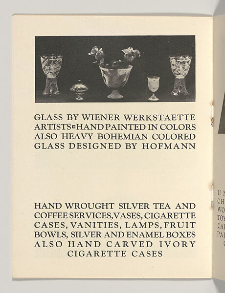 Joseph Urban Announces the arrival of new Artcraft work from the Artists of Vienna Modern Interiors, Joseph Urban (American (born Austria), Vienna 1872–1933 New York), Color lithograph (cover); photomechanical print (three bifolios)