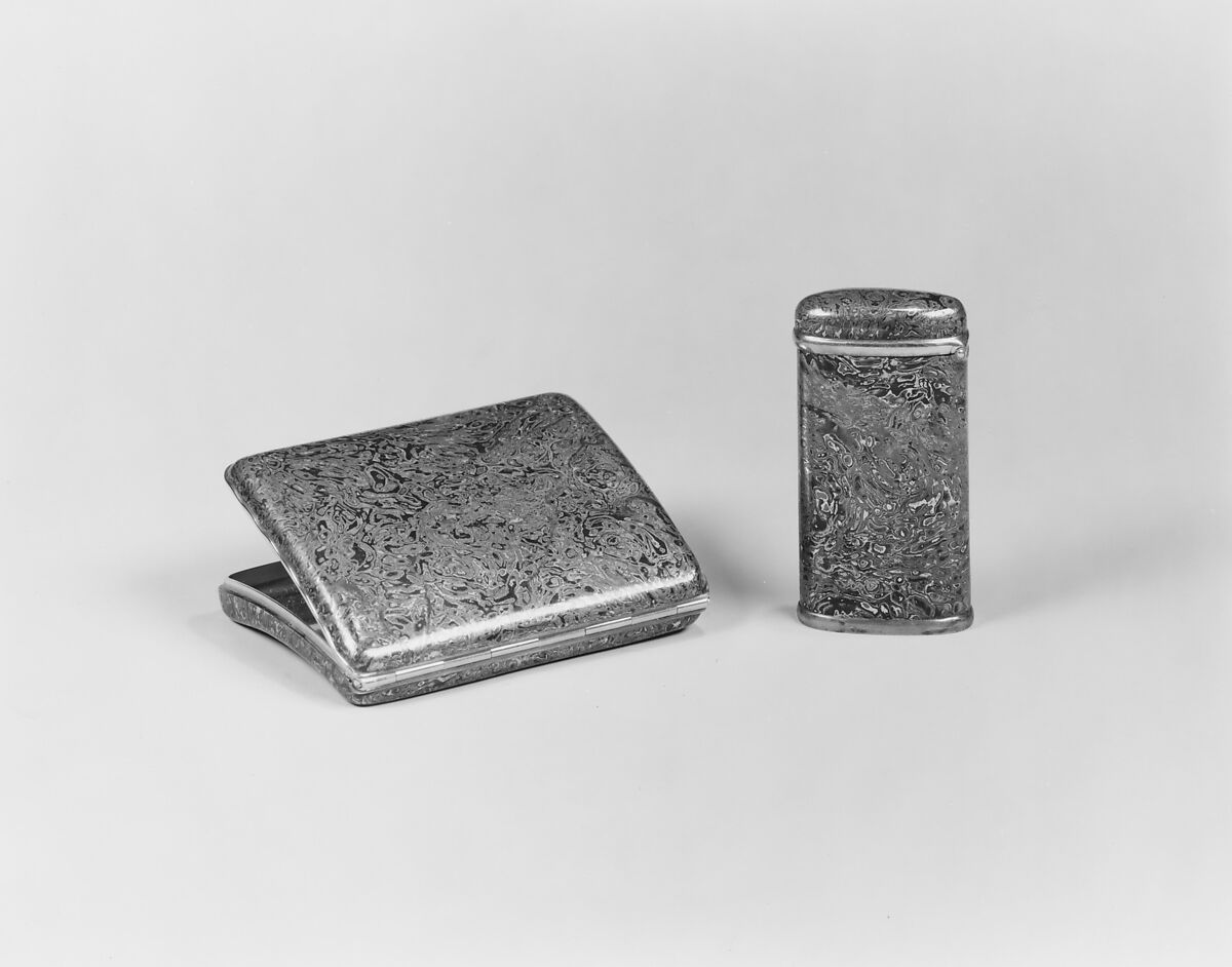 Match Case, Tiffany &amp; Co. (1837–present), Gold, silver, brass, patinated copper, gold-copper alloy, silver-copper alloy, and patinated copper-platinum-iron alloy, American